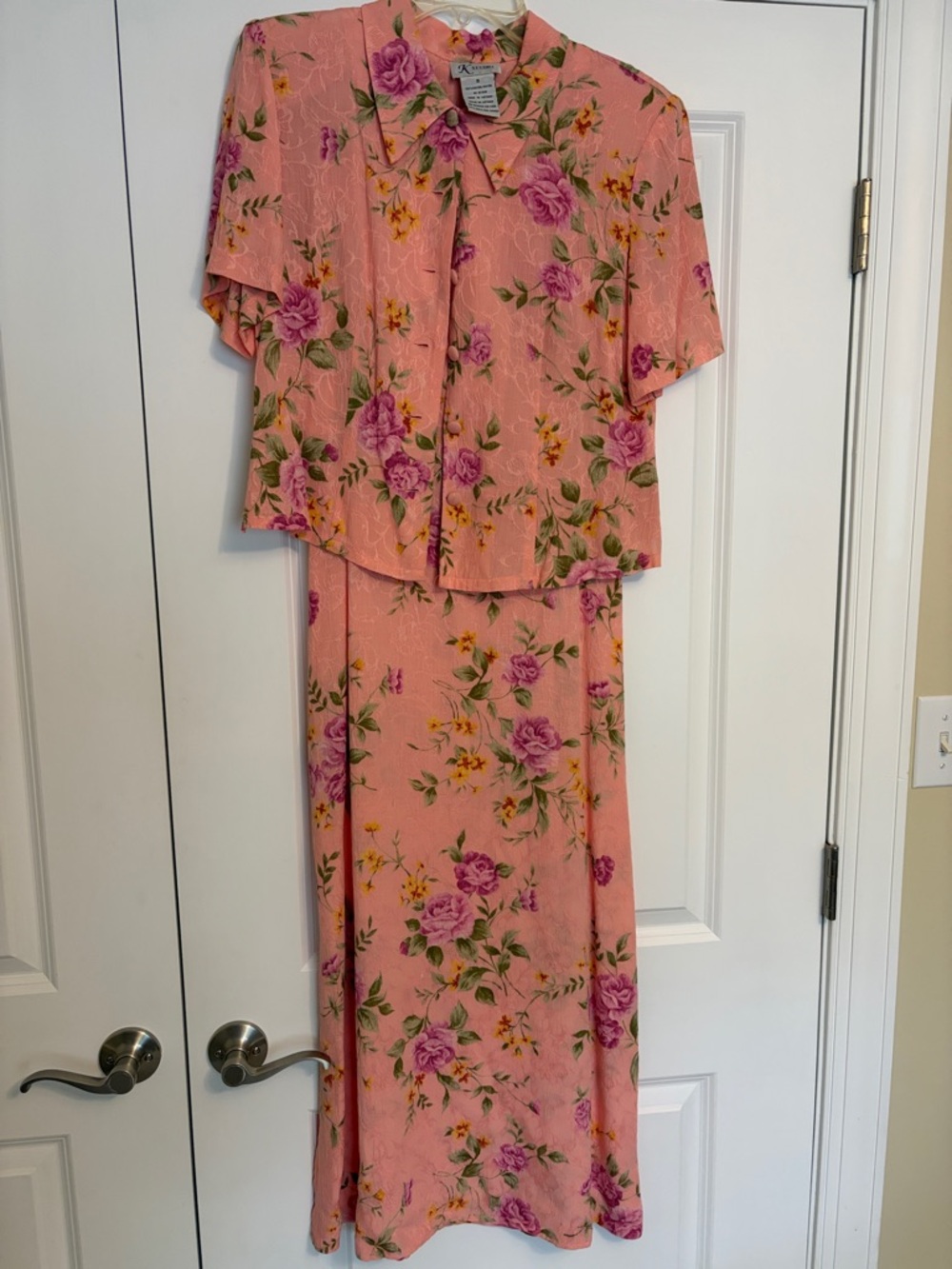 Peach Floral Two-Piece Set